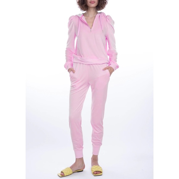 Generation Love Ivy Velour Joggers Bubblegum Pink Medium NEW NWT - Picture 2 of 4